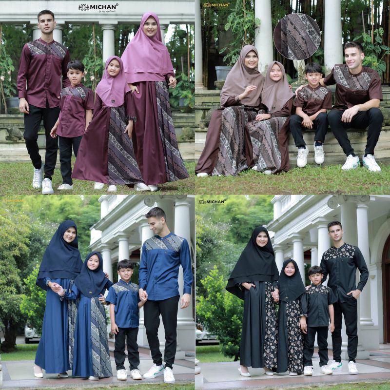 SARIMBIT NEW HILYA RAYA BY MICHAN ORIGINAL COUPLE SET FAMILY MUSLIM