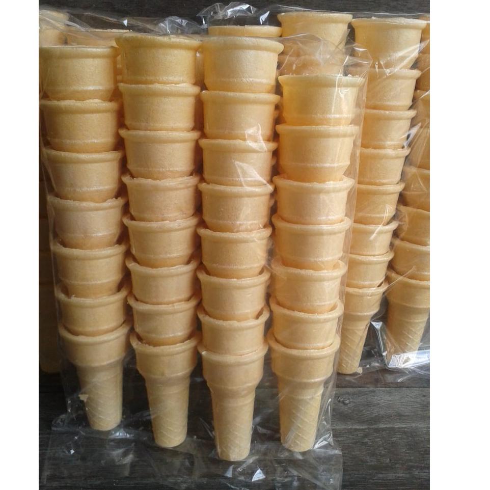 

COD✔️ Cone McD Tanggung 30 pcs + Bubble Wrap (Krupuk Es Krim / Opak Contong Corong Cuncum Ice Cream)