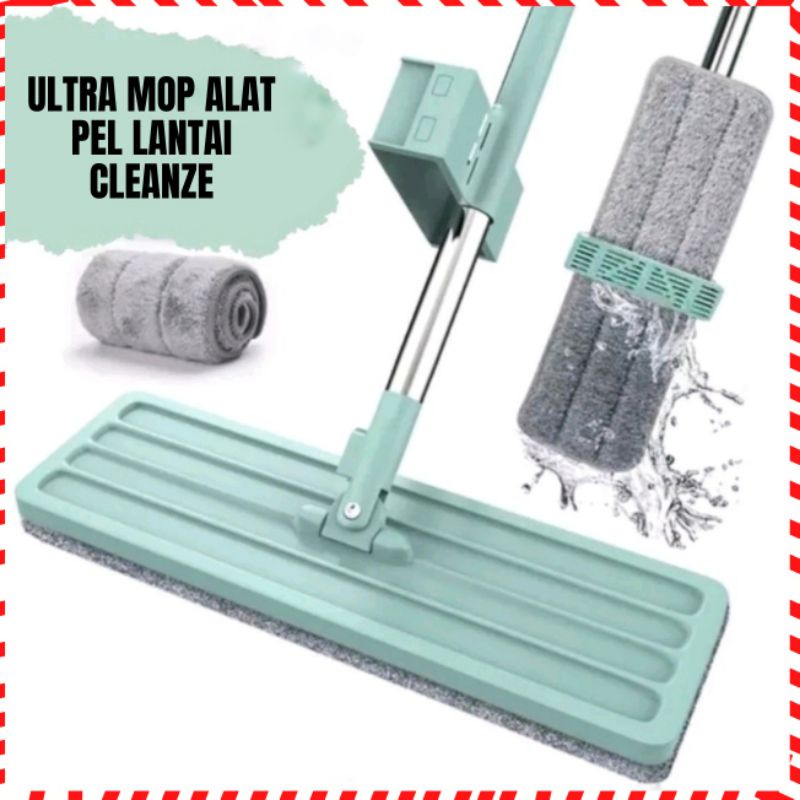 Alat Pel Lantai Pel Tarik Ultra Mop Cleanze / Alat Pel Praktis Tarik Peras
