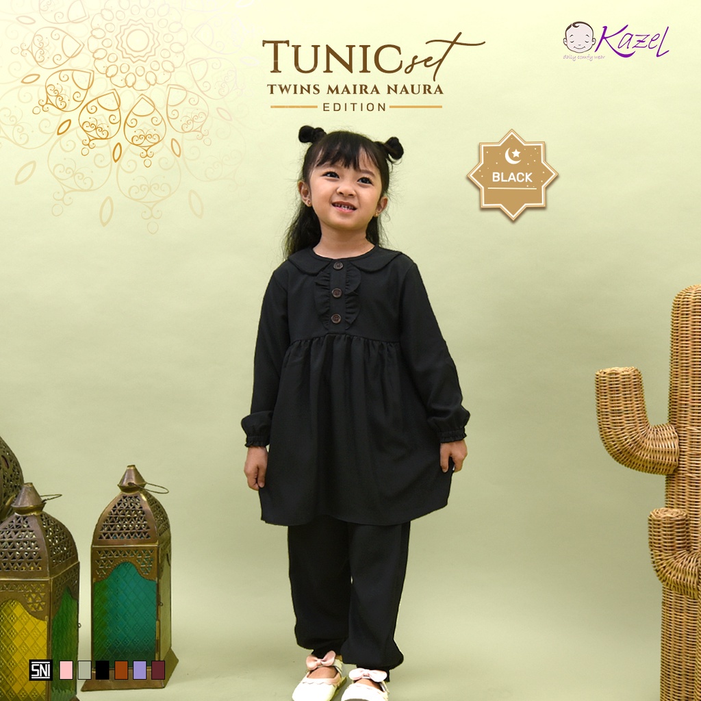 Kazel Tunic Set x Twins Maira Naura Edition Setelan Anak Perempuan