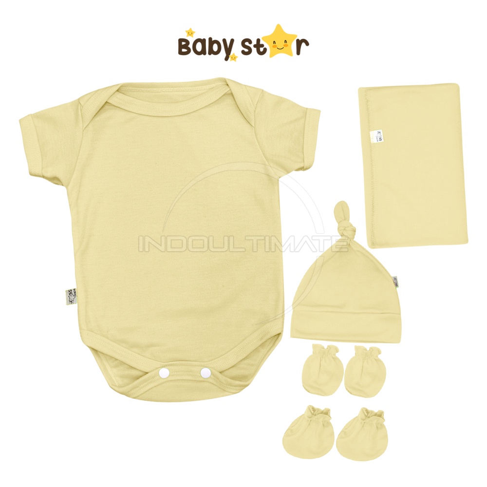 5in1 Paket Newborn BABY STAR Paket Baju Bayi Baru Lahir Paket Bedong Paket Newborn Lengkap BCS-2296JT Sarung Tangan + Sarung Kaki Paket Set Bayi Laki laki Perempuan Paket Hemat Paket Lengkap Murah Perlengkapan Bayi Baru Lahir