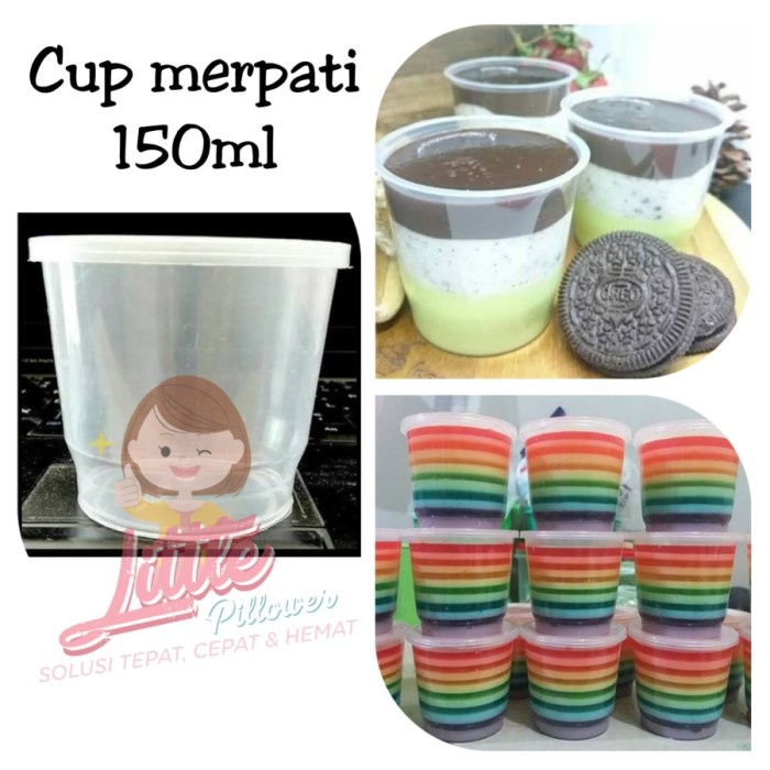[Cup Bento] (Cup 150Ml) Plastik 150Ml Fim/Cup Puding/Cup Selai/Cup Slime/Cup Rujak [Pc]