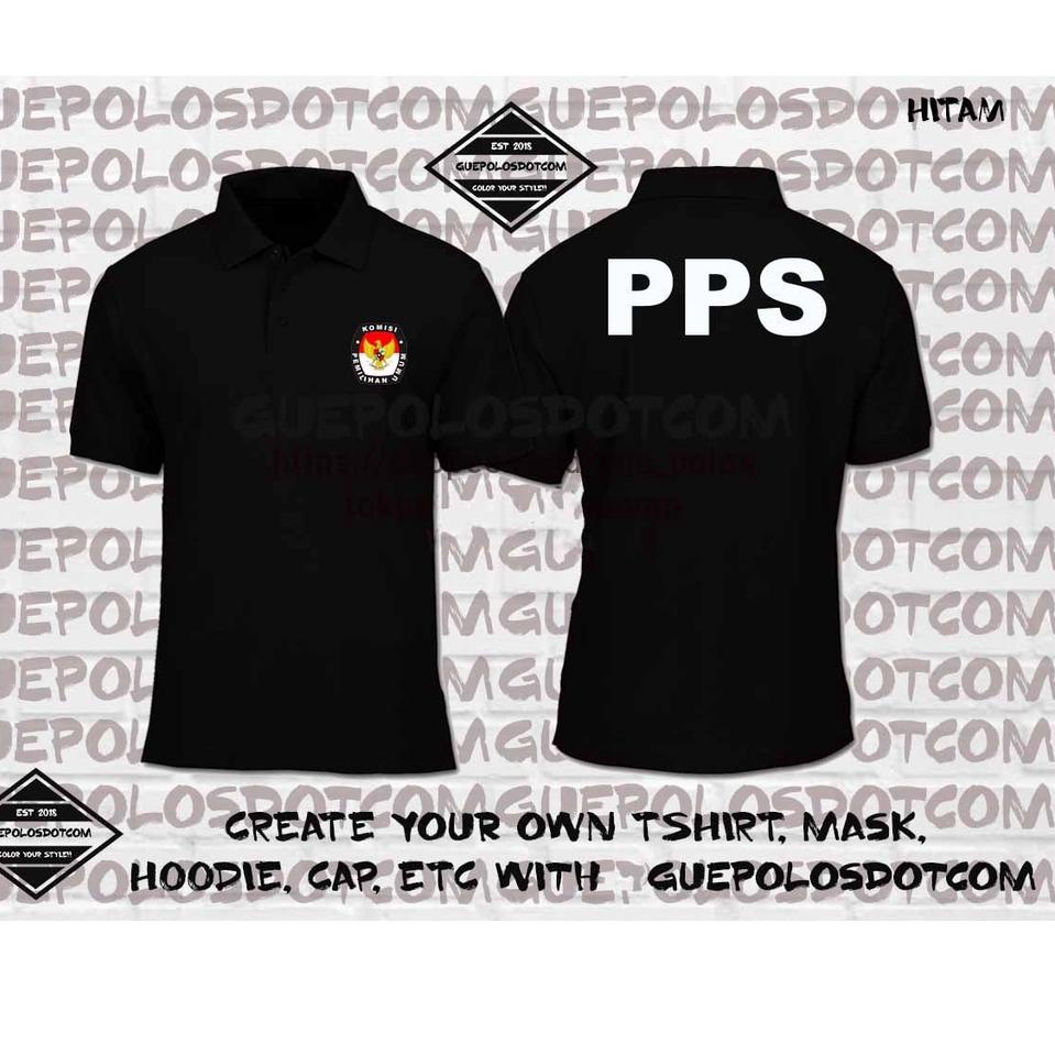 ☉ KAOS POLO PPS FREE NAMA - Polo Panitia Pemungutan Suara - Baju Kaos PPS Murah - Kaos Pemilu ♬