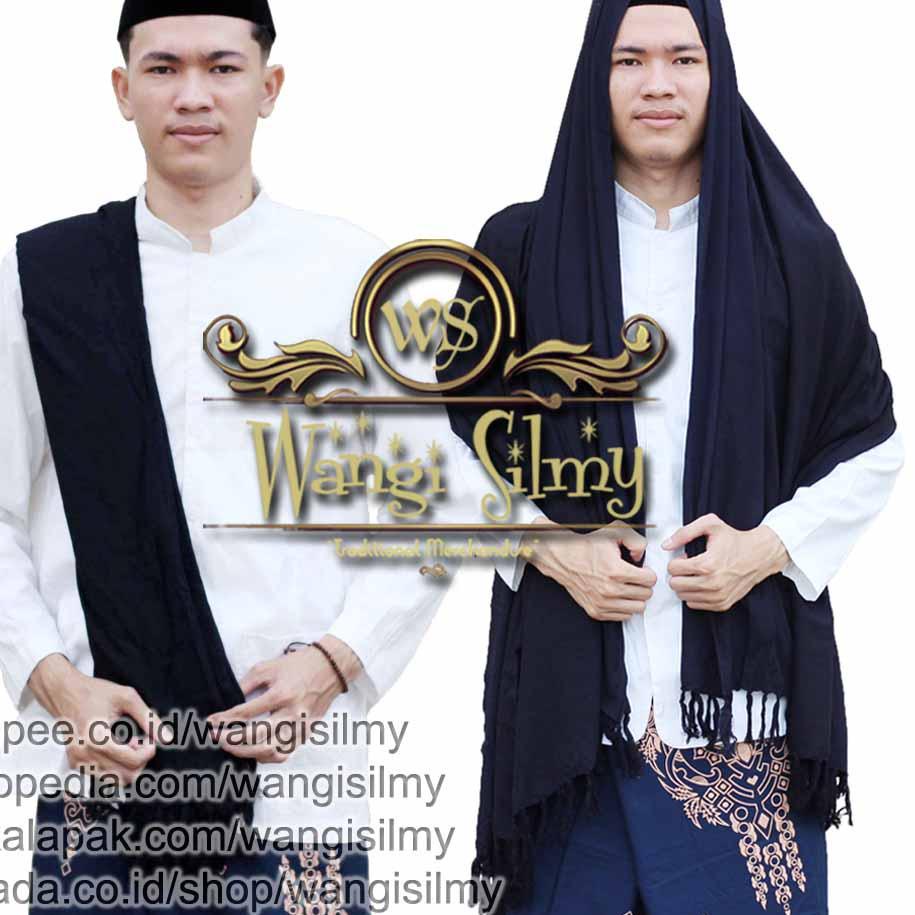 [ BISA COD ] Sorban Rida Hitam Polos Panjang Rida Rayon Surban Habib Kashmiri Polos Kekinian .