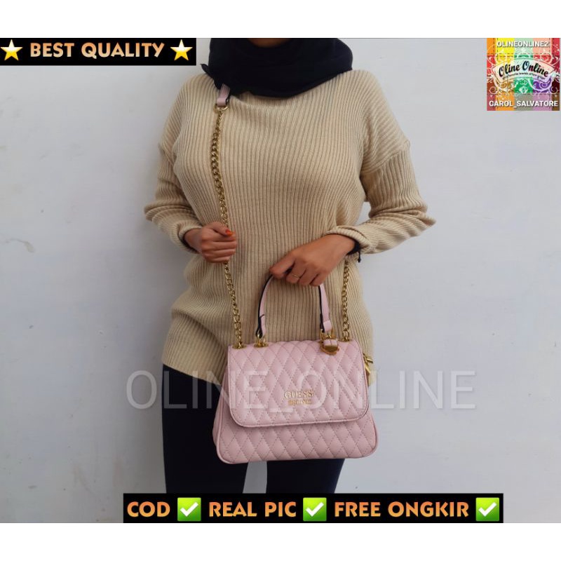 tas maila quilted women bag pink white black crossbody selempang tali panjang gb ciayumajakuningan cirebon indramayu majalengka tegal losari brebes READY STOCK COD INSTAN