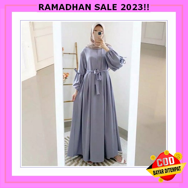Gamis Busui Ceruty Baby Doll Full Furring Terbaru 2022 / Gamis Nagita / Pakaian Wanita Muslimah / Ba