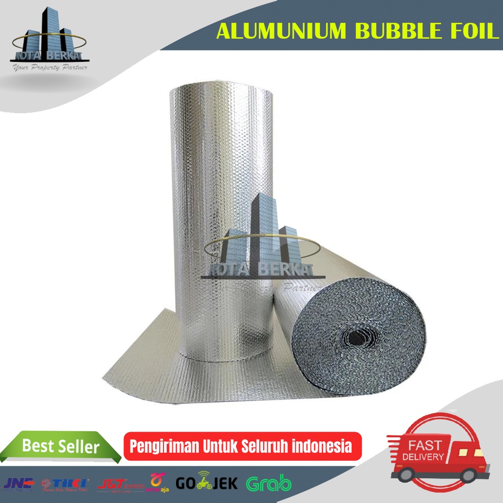 ALUMUNIUM BUBBLE FOIL/ INSULASI ATAP ALUMINIUM ANTI PANAS PER METER