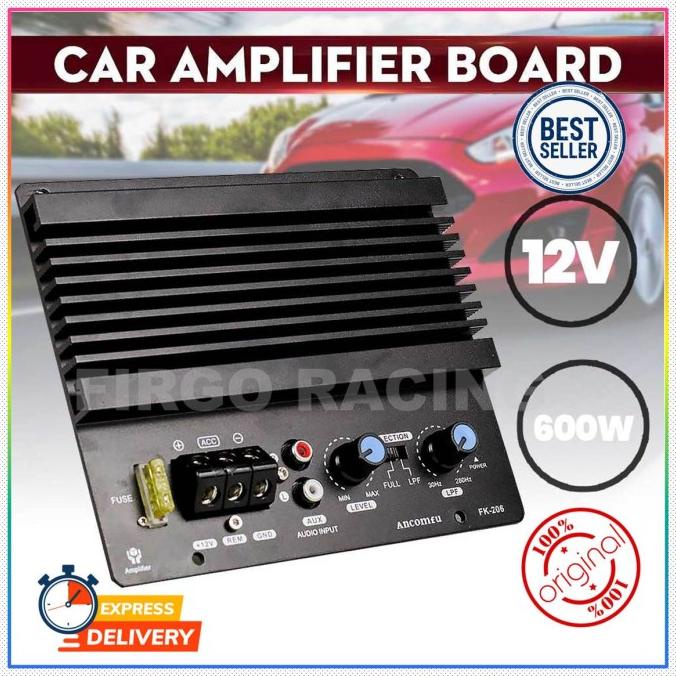 Kit Power Ampli Mobil Bass Subwoofer 600W Mono 12vdc