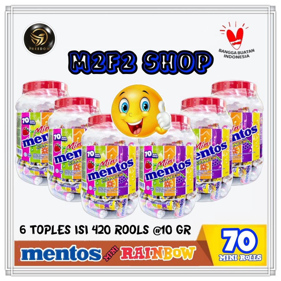 

Permen Mentos Mini Rainbow Jar | Toples isi 70 - 700 gr (Kemasan 6 Pcs)