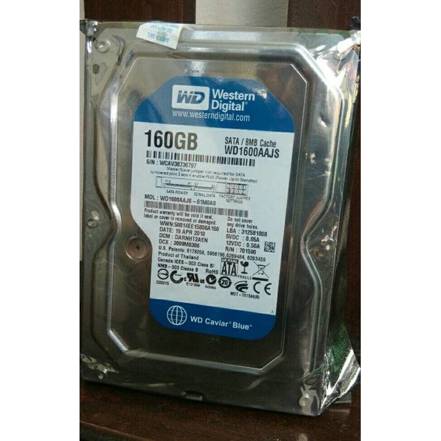 Terlaris Harddisk Wd Blue 160Gb Internal Pc