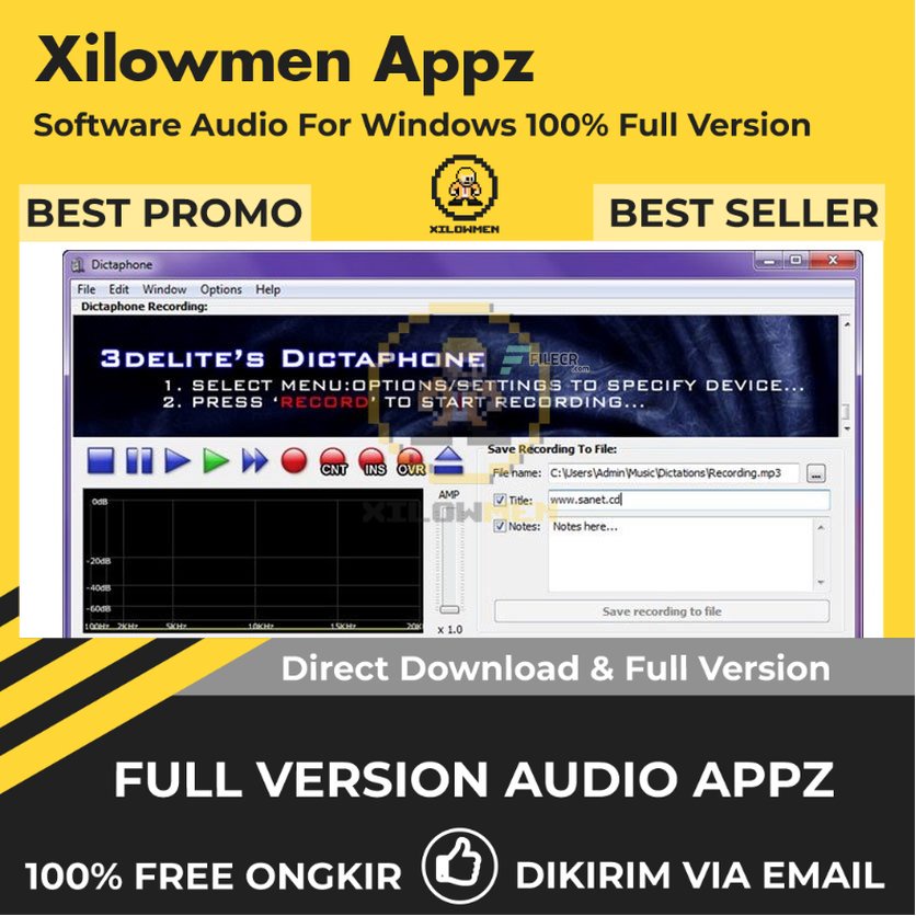 [Full Version] 3delite Dictaphone Pro Lifetime Audio Software WIN OS