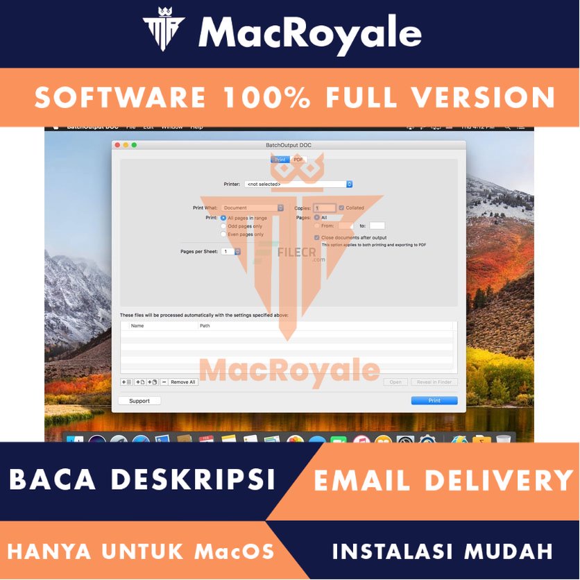 [MacOS] BatchOutput DOC Full Version Lifetime Full Garansi