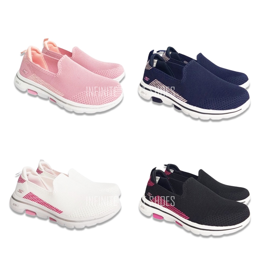 Sepatu Sepatu Skechers Sketcher Skecher Wanita Go Walk 5  Prized / Lengkap Box