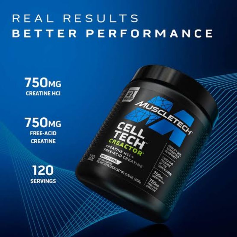 Muscletech Cell Tech Creactor Creatine HCI + 120 Serving Suplemen