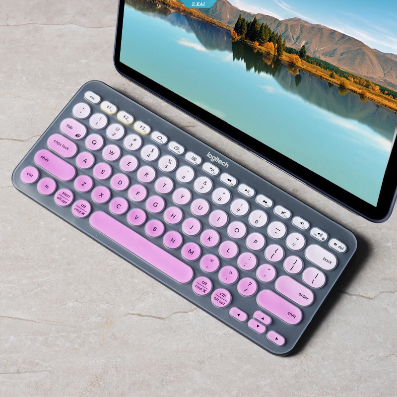 Keyboard Logitech k380 k480 full coverage film Pelindung Kreatif Silikon Melindungi Kulit Cocok Untuk 14tpu film Bening silicone cover [ZK]