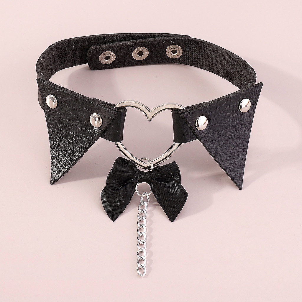 Gothic Fashion Ikatan Simpul Choker Untuk Wanita Punk Kulit PU Rumbai Kerah Gaya Kalung Perhiasan Aksesoris Pesta