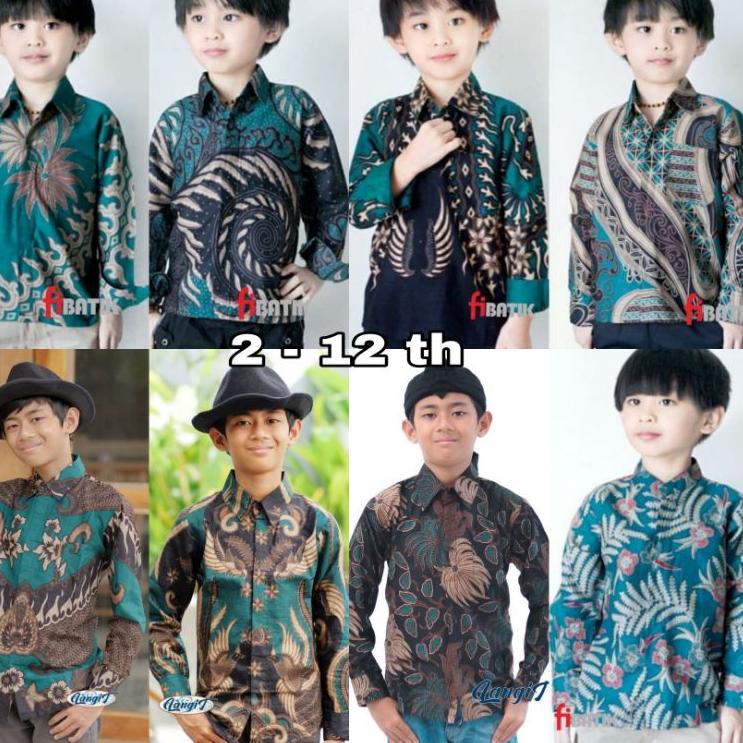 Harga Diskon BAJU BATIK ANAK COWOK LENGAN PANJANG RNA HIJAU IJO TOSKA BOTOL