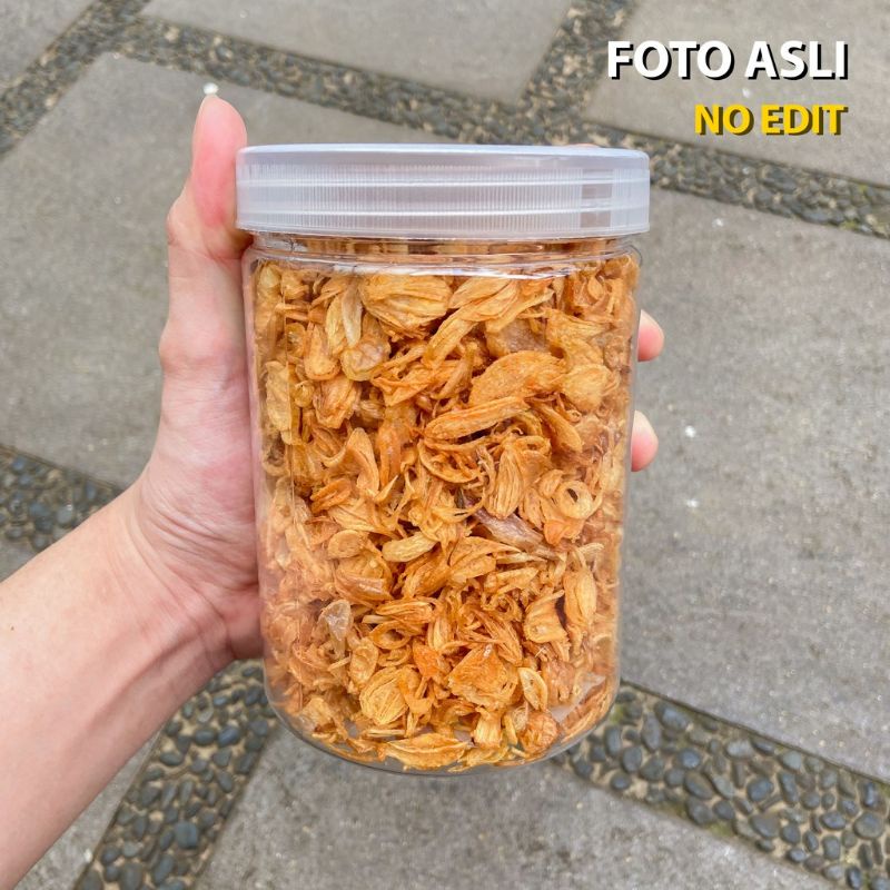

Bawang goreng Premium 350 gr ( HANYA BAWANG MERAH SAJA ) tidak pakai tepung kuwalitas Grade A