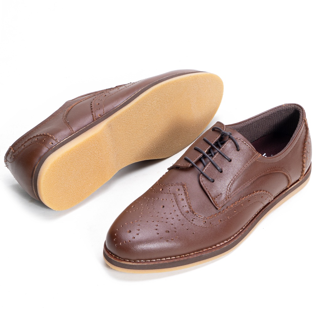 Sepatu Pantofel Pria Formal Oxford Kulit Asli Original D332