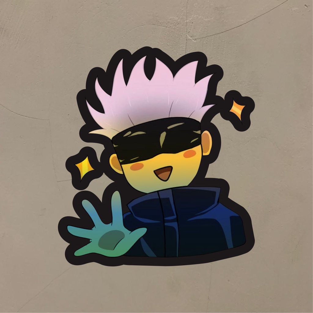 

Stiker Anime Hologram Gojo Satoru Jujutsu Case Hp dan Laptop 7 Cm
