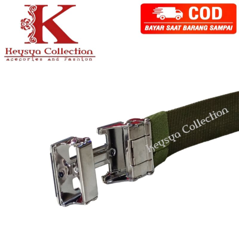 ikat pinggang pria Tactical sabuk pria nylon canvas gesper pria kanvas nylon