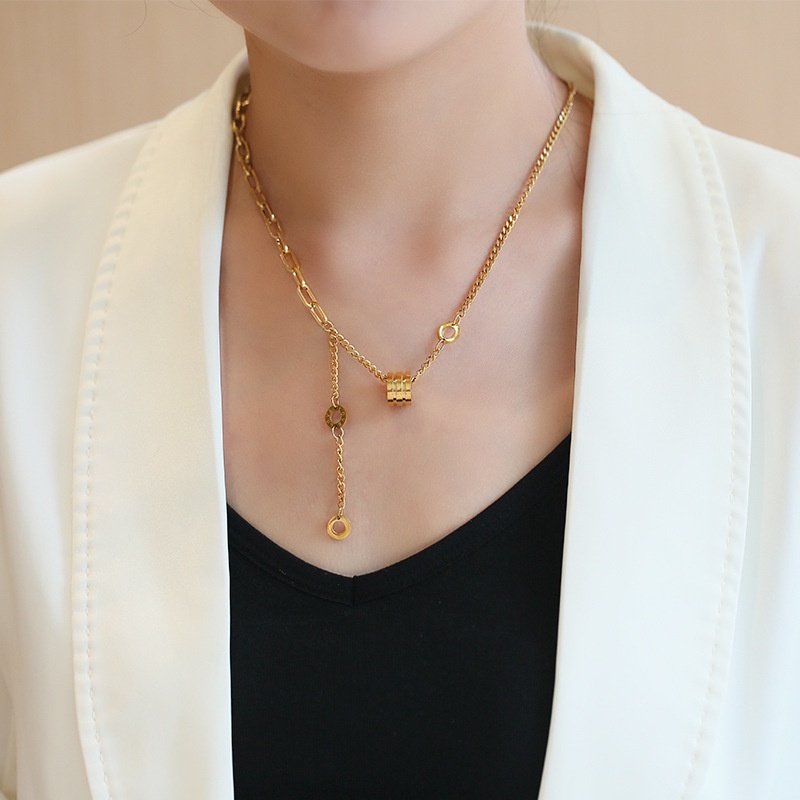 Kalung tabung juntai titanium anti karat harga grosir bisa cod