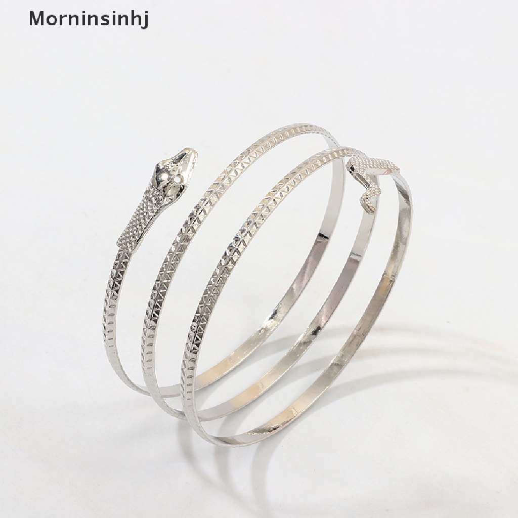 Mornin Punk Open Adjustable Snake Cuff Gelang Wanita Gothic Pergelangan Tangan Bangles Perhiasan Hadiah id