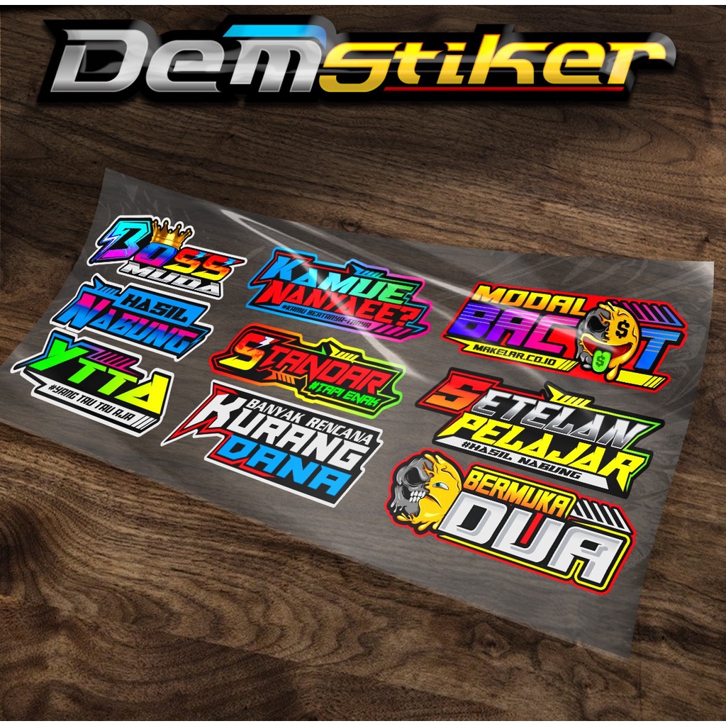 STIKER PSCK KSTS KST VIRAL HOLOGRAM DAN BIASA 1SET/SATUAN STIKER MOTOR KEREN
