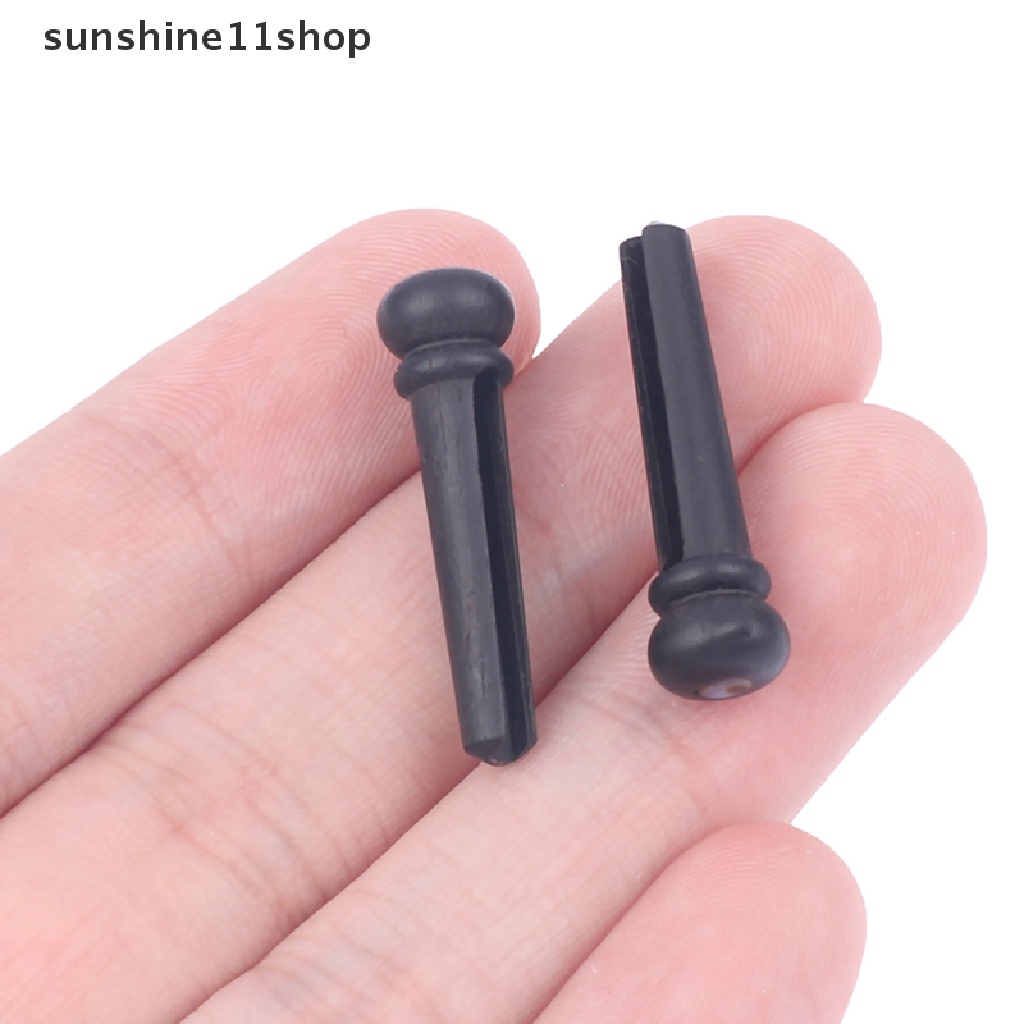 Sho 6Pcs Folk Guitar Ebony String Cone Solid String Vertebra Pasak Paku Gitar N