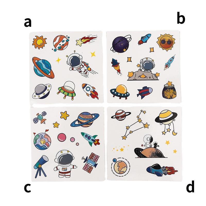 10lembar Kartun Astronot Luar Angkasa Lucu Tahan Air Stiker Cangkir Air Notebook Tangan Akun Stiker