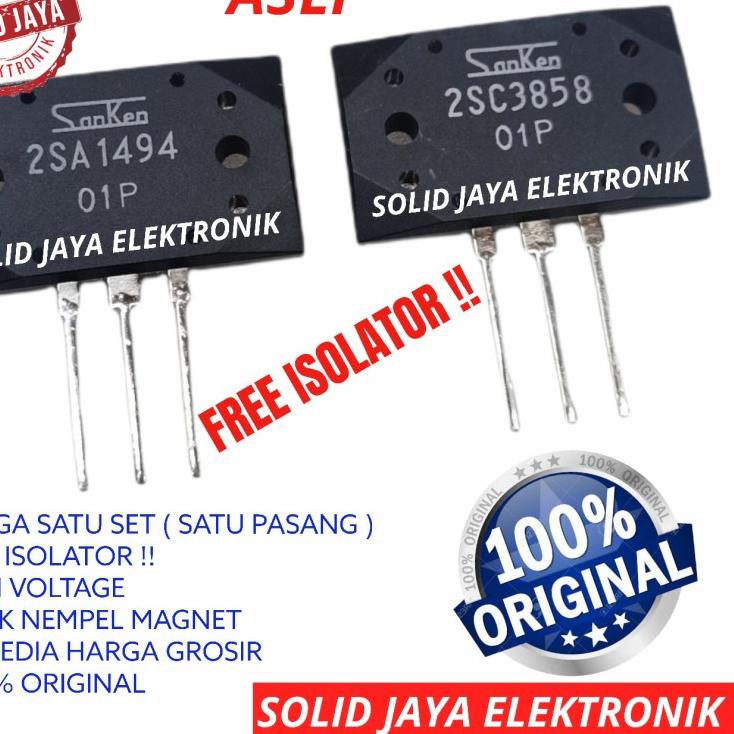 ♬ TR FINAL SANKEN 2SA1494 2SC3858 ASLI ORI TRANSISTOR 2SA 1495 2SC 3858 A1495 C3858 SANKEN ORI ASLI 