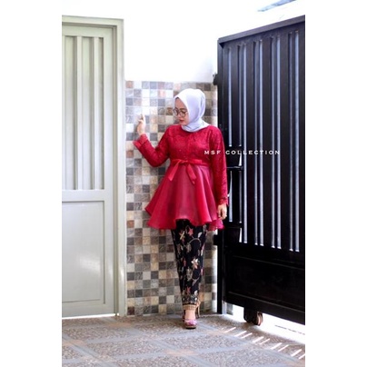 TERMURAH blouse marimar brukat/busui/batik/atasan brukat/baju kondangan