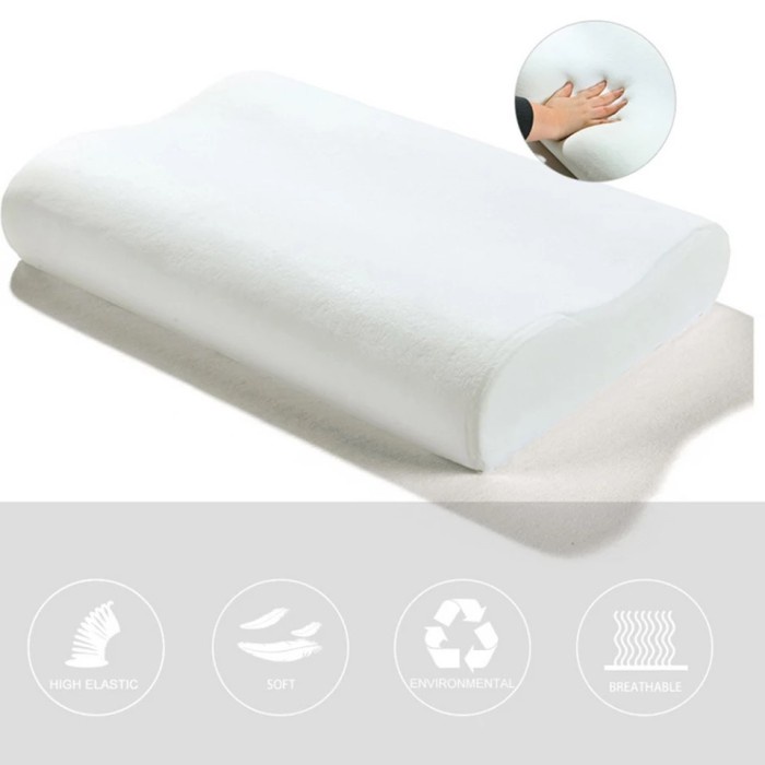 Bantal Contour Memory Foam Empuk Anti Kempes Tidur Kesehatan Leher