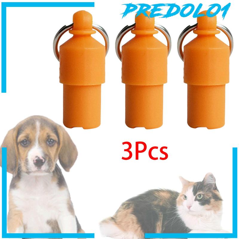 [Predolo1] 3x Tabung Tag ID Anjing Peliharaan Ringan Untuk Puppy Address Label Tube Anti Hilang