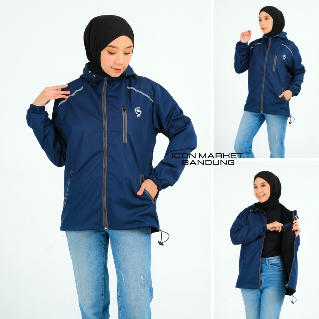 Jaket Parasut Wanita Waterproof Model Denali size M L XL XXL Original FCF / Jaket Outdoor Wanita