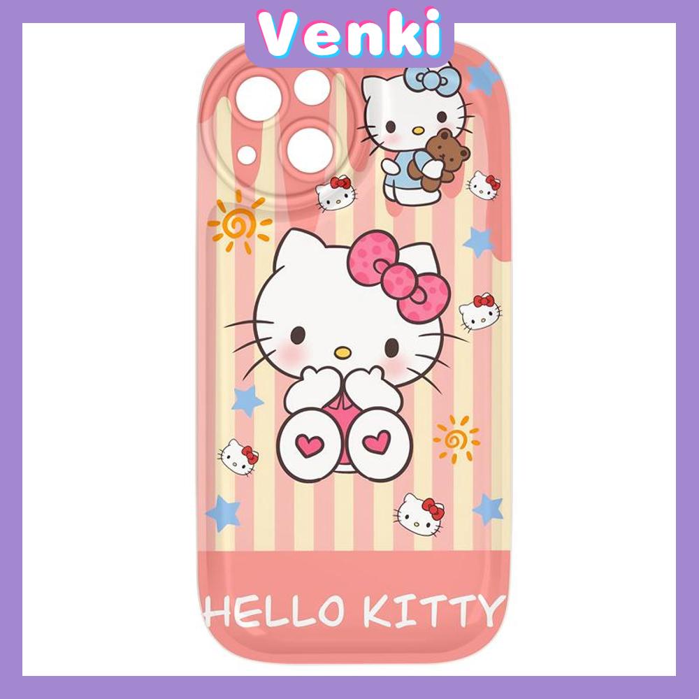 Case For iPhone 11 Soft TPU Air Cushion Case Glossy Cute Cartoon Cat and Rabbit Airbag Shockproof Camera Protection Compatible for iPhone 14 13 12 11 Pro Max 7 8 Plus