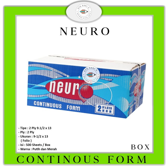 

NEURO - Continous Form K 2 Ply 9 1/2 x 13 - Folio - NCR - Box