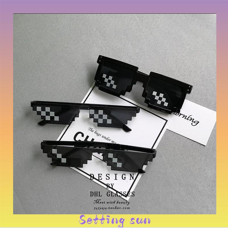 Kacamata Hitam Mosaic Fashion Retro Gaya Sunglasses Untuk Pria Dan Wanita TN