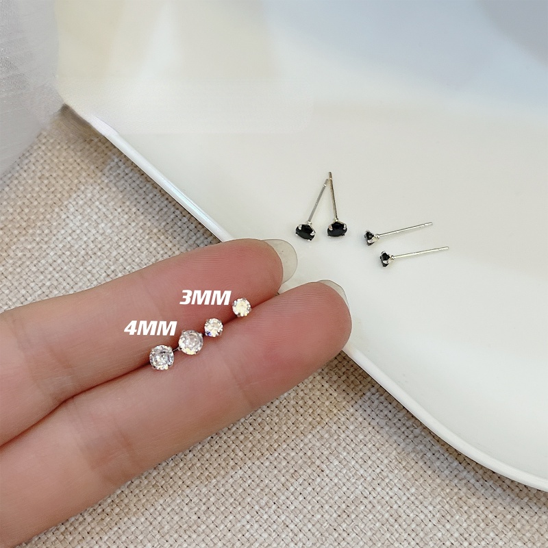 Indah S925 Perak Anting Tindik Telinga Tulang Telinga Ear Stick Earrings Untuk Wanita Perempuan