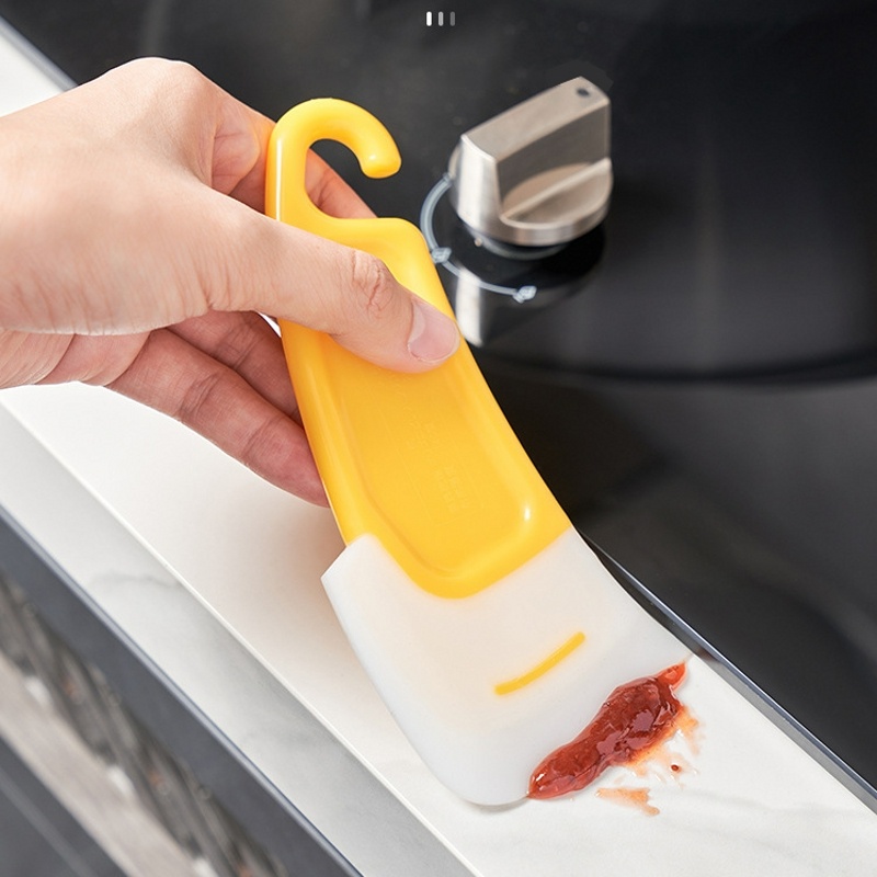 Spatula Pembersih Karet Panci Alat Pembersih Panci Clean Spatula Household Pan Cleaning Scraper Silicone Dapur Panci Wajan Piring Gemuk Tahan Panas Cleaning Flexible Scraper