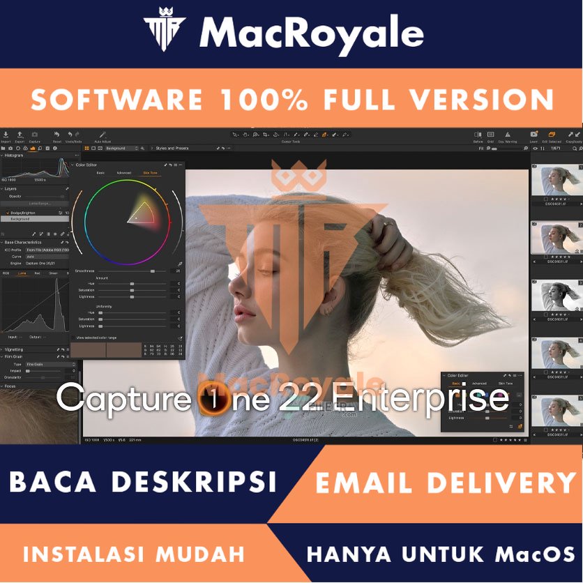 [MacOS] Capture One 22 Enterprise Full Version Lifetime Full Garansi - Software pengeditan foto dan pengelolaan aset digital