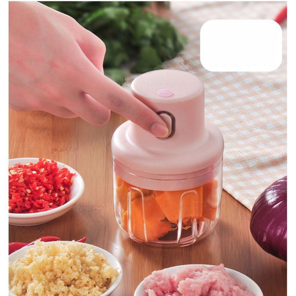 Solighter Elektrik Garlic Puree Wireless Stirrer Food Chopper Penggiling Daging Cabe Mincer