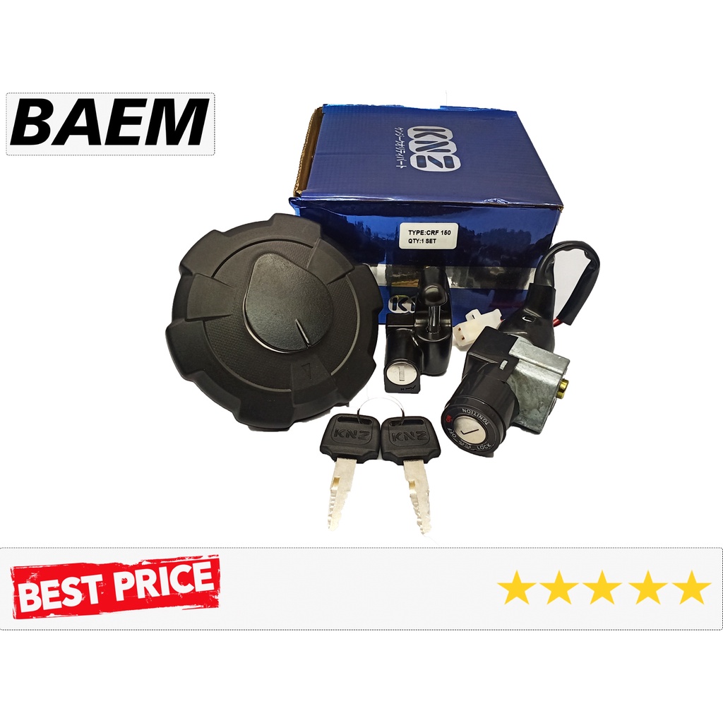 Kunci Kontak Plus Tutup Tangki Bensin Gantungan helm CRF 150 Ori KNZ