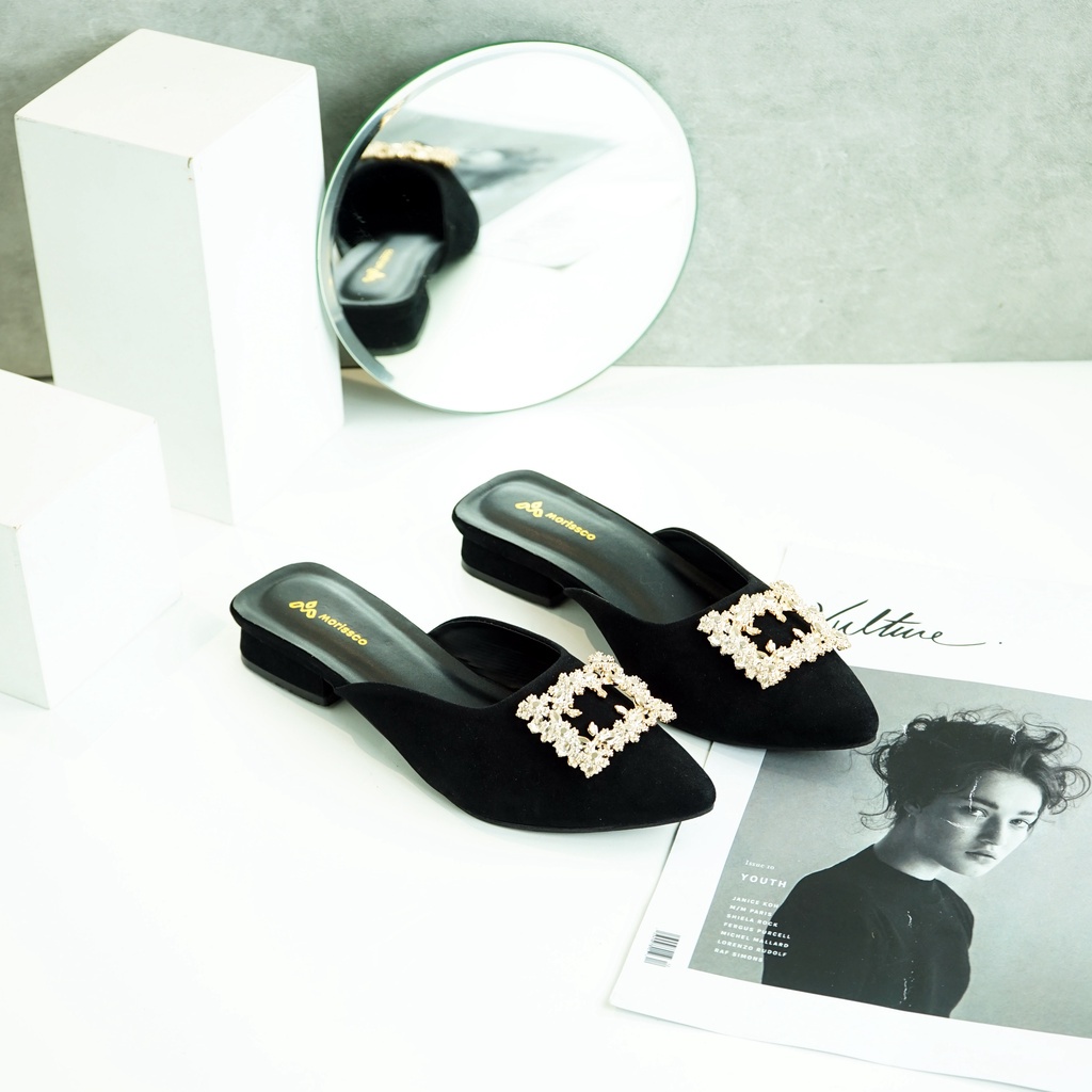 Sandal Wanita Heels Mules Natalie 3CM B-CK 05