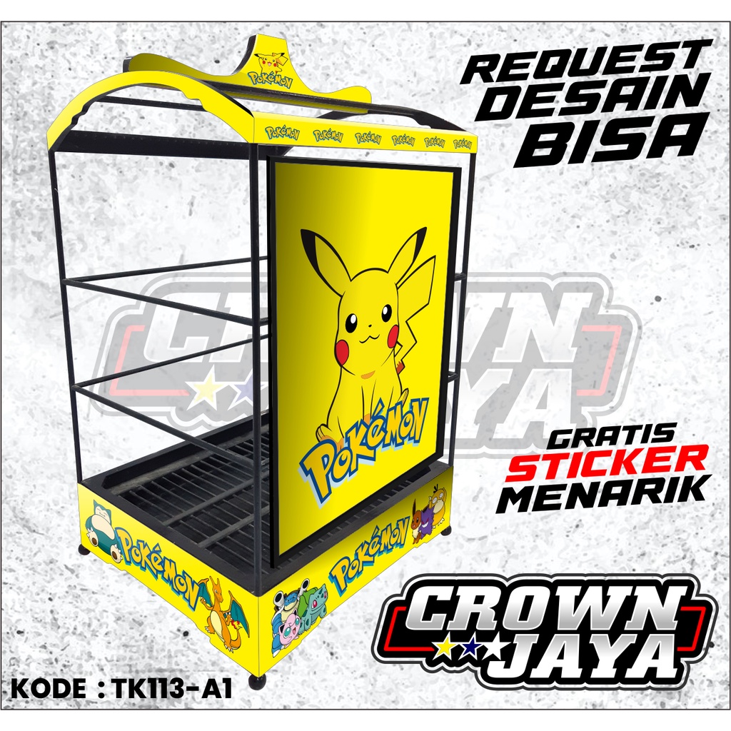 STIKER DECAL SANGKAR KOTAK - SANGKAR Sazime Motif Kartun - Aksesoris Kandang Tebok Kotak No 1 No 2 N