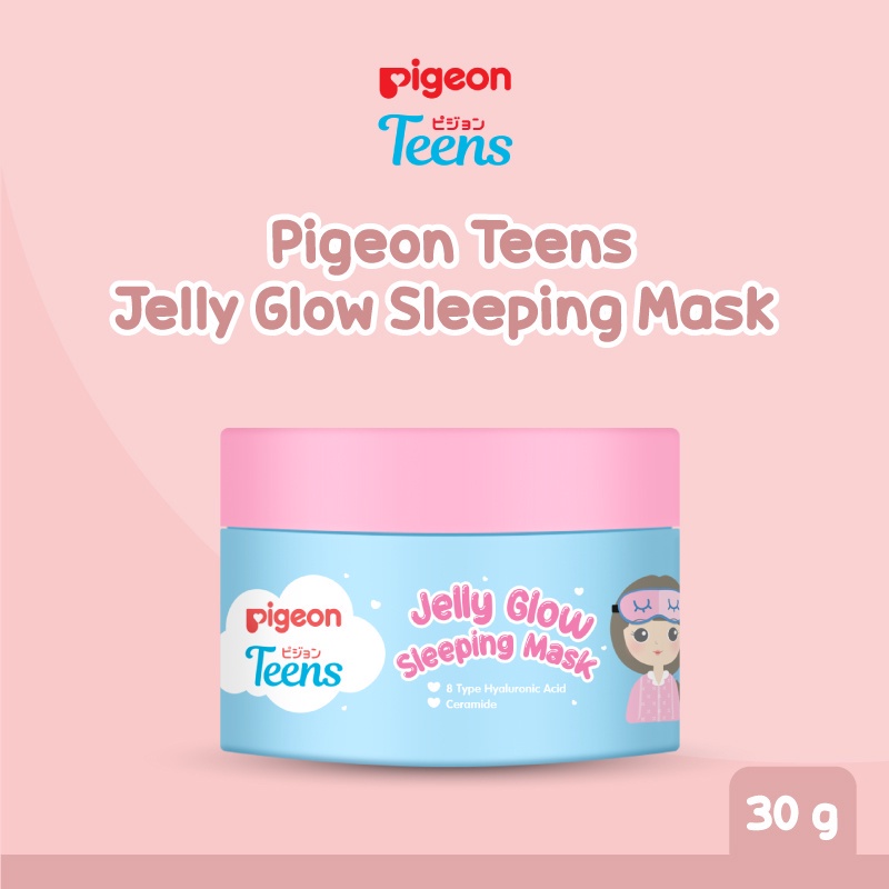 PIGEON TEENS JELLY GLOW SLEEPING MASK Tingkatkan Kolagen Pada Kulit Wajah Lindungi Dari Radikal Bebas