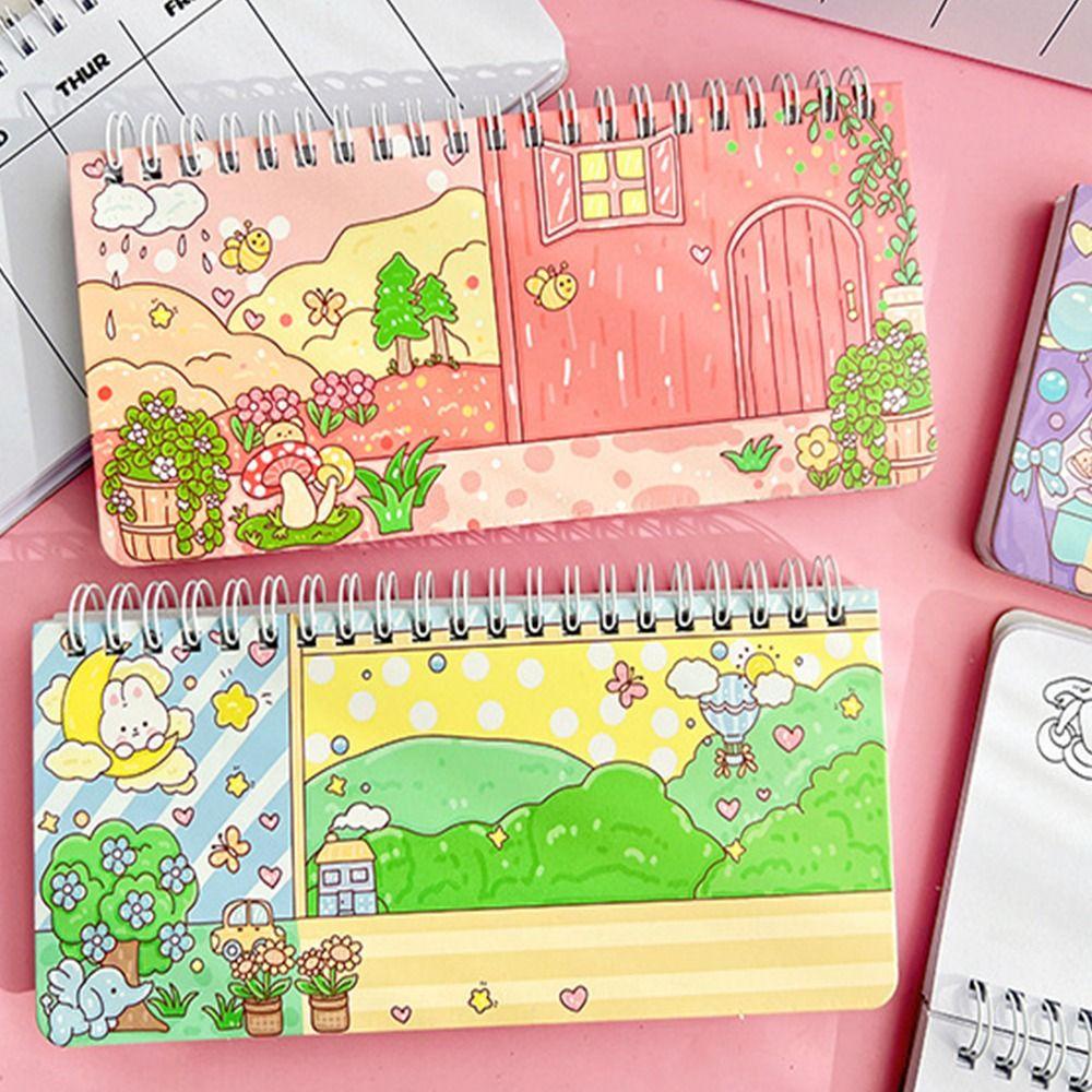 Lanfy Weekly Planner Notebook Kartun Siswa Akun Tangan Alat Tulis Anak To Do List Agenda Diary Book