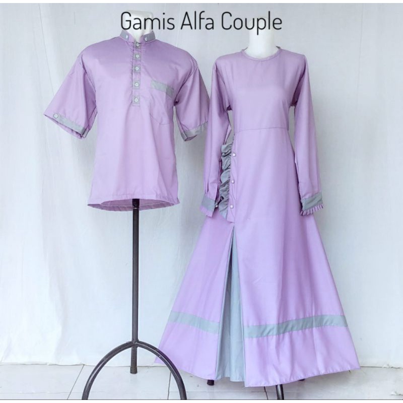 gamis alfa lavender/gamis lebaran keluarga/gamis lebaran terbaru/gamis toyobo jumbo/gamis couple ibu dan anak