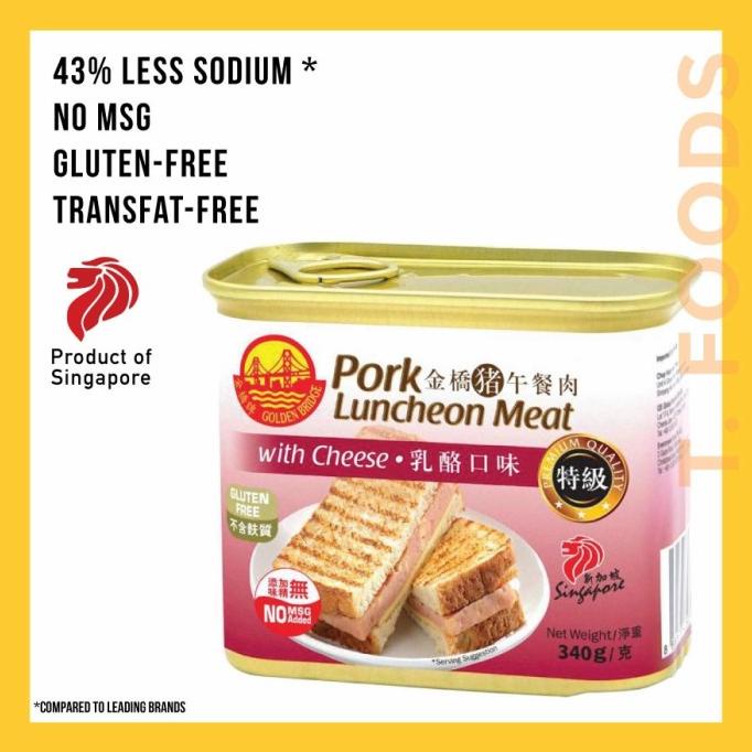 

PORK with CHEESE LUNCHEON MEAT - GOLDEN BRIDGE SINGAPORE 340grm TERLARIS