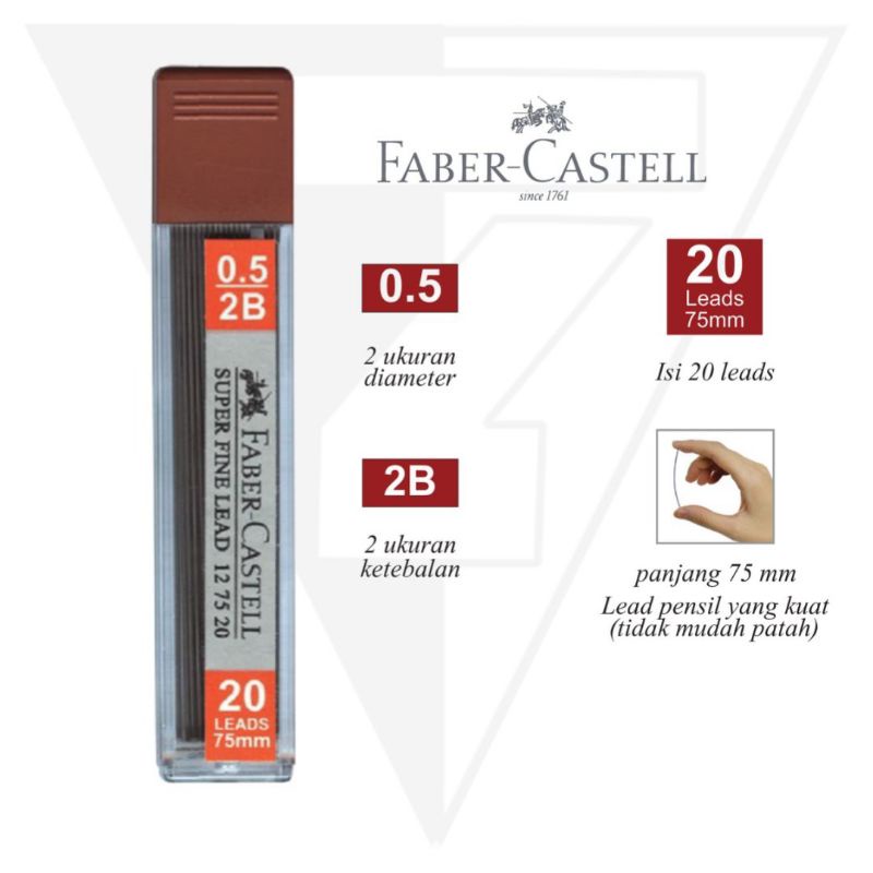 

Isi Pensil Faber-Castell 2B Murah Superfine 0.5 mm / Refill / Isi Pensil Mekanik 2B Original